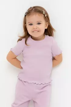 Футболка для девочек CROCKID, КР 301989, цвет - фиолетовый