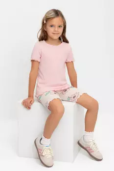 Футболка для девочек CROCKID, КР 301989, цвет - розовый