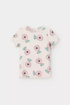 Футболка для девочек CROCKID, КР 301996-1, цвет - бежевый