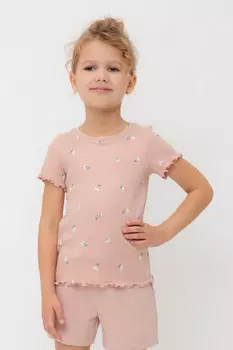 Футболка для девочек CROCKID, КР 301996, цвет - розовый