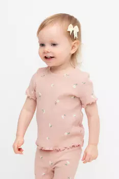 Футболка для девочек CROCKID, КР 301996, цвет - розовый