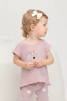 Футболка для девочек CROCKID, КР 302319, цвет - розовый