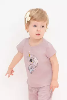 Футболка для девочек CROCKID, КР 302321, цвет - розовый