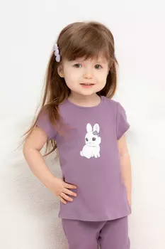 Футболка для девочек CROCKID, КР 302384, цвет - бордовый