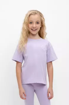 Футболка для девочек CROCKID, КР 302394, цвет - фиолетовый