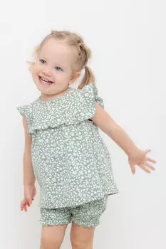 Футболка для девочек CROCKID, КР 302444, цвет - минт