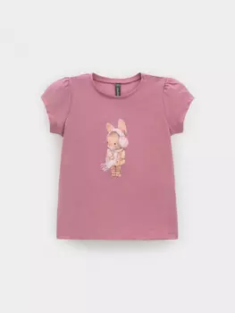 Футболка для девочек CROCKID, КР 302454, цвет - розовый