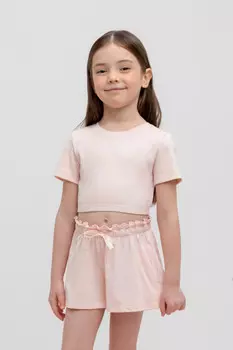 Футболка для девочек CROCKID, КР 302460, цвет - светло-розовый