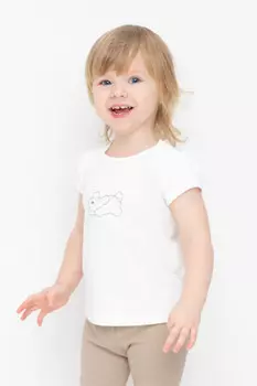 Футболка для девочек CROCKID, КР 302548, цвет - сахар