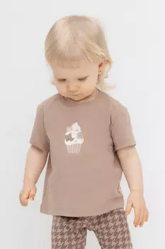 Футболка для девочек CROCKID, КР 302556, цвет - бежевый