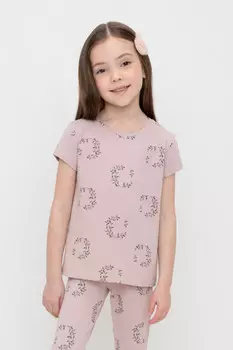 Футболка для девочек CROCKID, КР 302643, цвет - розовый