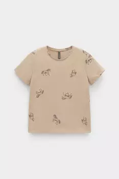 Футболка для девочек CROCKID, КР 302664-1, цвет - бежевый