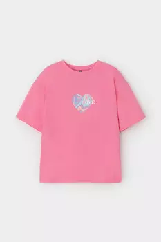 Футболка для девочек CROCKID, КР 302683-1, цвет - ярко-розовый