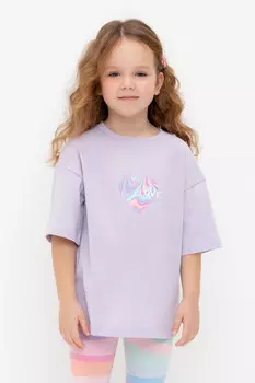 Футболка для девочек CROCKID, КР 302683, цвет - фиолетовый