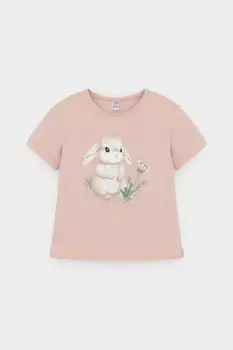 Футболка для девочек CROCKID, КР 302703-1, цвет - розовый
