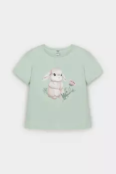 Футболка для девочек CROCKID, КР 302703-1, цвет - зеленый