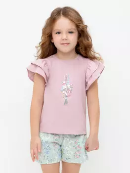 Футболка для девочек CROCKID, КР 302708, цвет - розовый