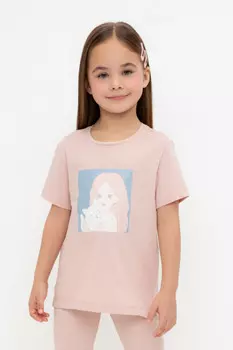 Футболка для девочек CROCKID, КР 302726, цвет - розовый