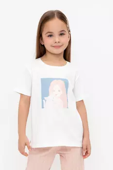 Футболка для девочек CROCKID, КР 302726, цвет - сахар