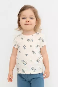 Футболка для девочек CROCKID, КР 302736, цвет - светло-бежевый