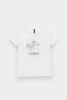 Футболка для девочек CROCKID, КР 302752-1, цвет - сахар