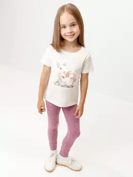 Футболка для девочек CROCKID, КР 302813, цвет - светло-розовый