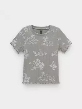 Футболка для девочек CROCKID, КР 302814-1, цвет - зеленый