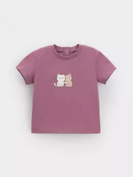 Футболка для девочек CROCKID, КР 302823, цвет - бордовый