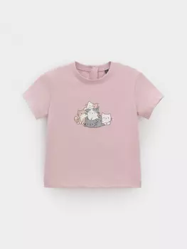 Футболка для девочек CROCKID, КР 302823, цвет - розовый