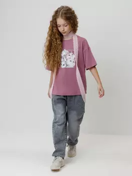 Футболка для девочек CROCKID, КР 302828, цвет - бордовый