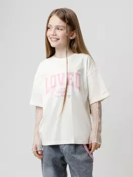 Футболка для девочек CROCKID, КР 302838, цвет - светло-розовый