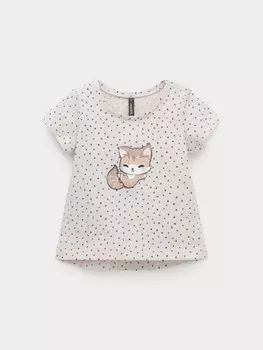 Футболка для девочек CROCKID, КР 302854, цвет - бежевый