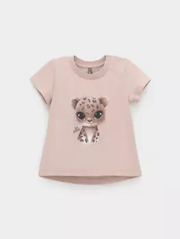 Футболка для девочек CROCKID, КР 302860, цвет - бежевый