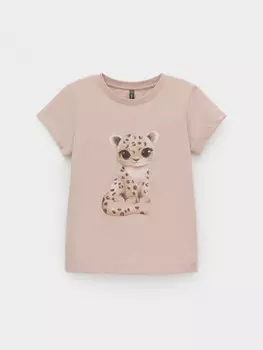 Футболка для девочек CROCKID, КР 302865, цвет - бежевый