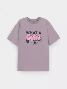 Футболка для девочек CROCKID, КР 302867, цвет - фиолетовый