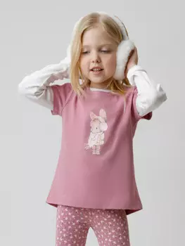 Футболка для девочек CROCKID, КР 302875, цвет - розовый