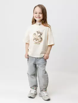 Футболка для девочек CROCKID, КР 302906, цвет - сахар