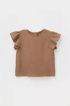 Футболка для девочек CROCKID, ТК 30003, цвет - коричневый