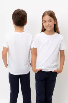 Футболка для мальчиков CROCKID, К 302125-1, цвет - белый