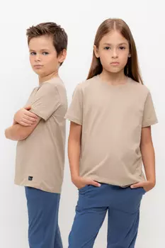 Футболка для мальчиков CROCKID, К 302125-1, цвет - бежевый