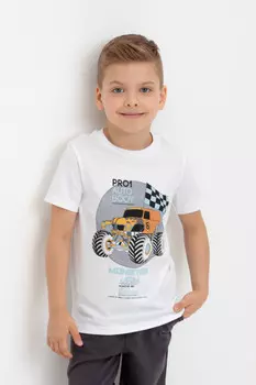 Футболка для мальчиков CROCKID, К 302360, цвет - белый
