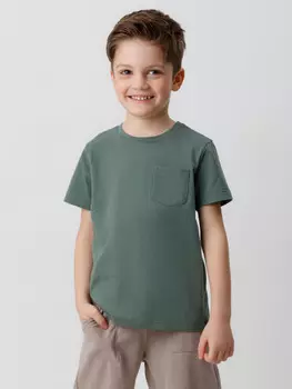 Футболка для мальчиков CROCKID, КП 302299, цвет - зеленый