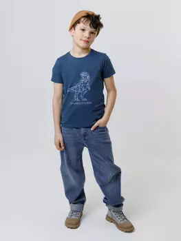 Футболка для мальчиков CROCKID, КП 302762, цвет - синий