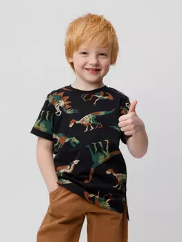 Футболка для мальчиков CROCKID, КР 301858, цвет - черный3