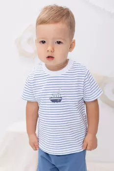 Футболка для мальчиков CROCKID, КР 302020, цвет - синий
