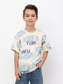 Футболка для мальчиков CROCKID, КР 302023-1, цвет - бежевый