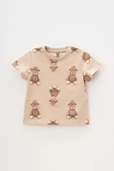 Футболка для мальчиков CROCKID, КР 302034, цвет - бежевый