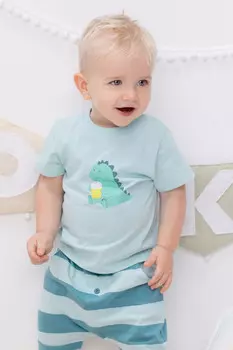 Футболка для мальчиков CROCKID, КР 302053, цвет - минт