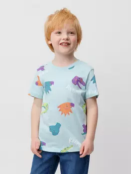 Футболка для мальчиков CROCKID, КР 302056, цвет - минт