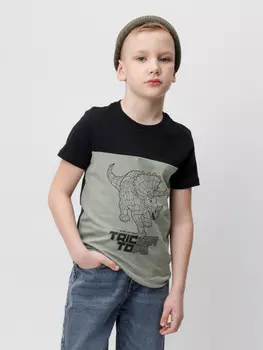 Футболка для мальчиков CROCKID, КР 302159-1, цвет - зеленый